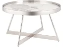 Журнальный столик STOOL GROUP Гера 80*80 Белая керамика, сталь серебро арт. 1479103