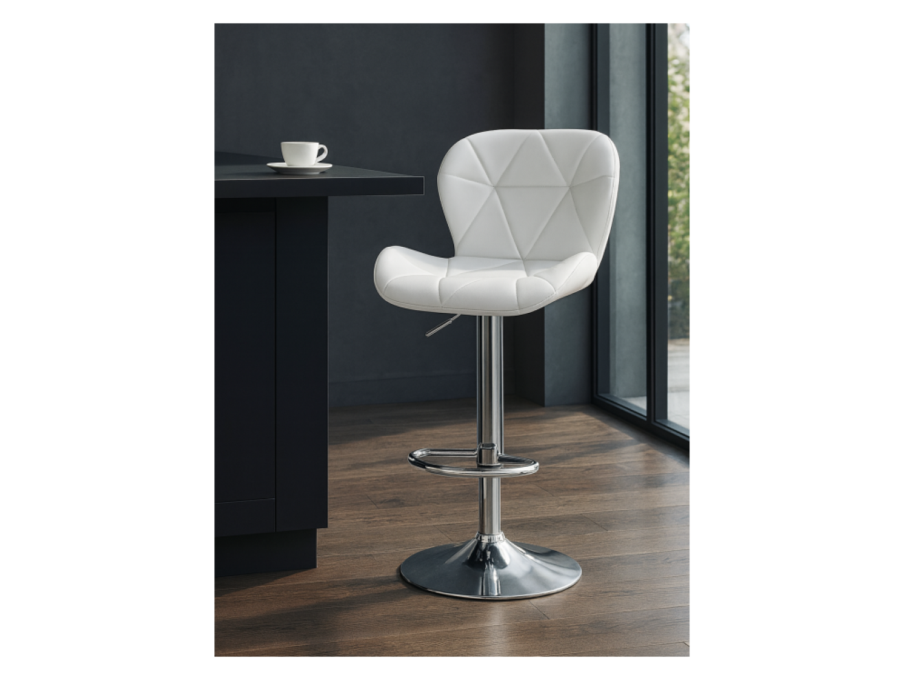 Trio white / chrome Барный стул