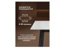 Rion 120 белый мрамор / черный Керамический стол
