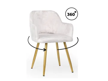 Эолин 360 светло-бежевый (simple 011) / золотой Стул на металлокаркасе