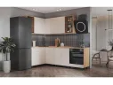 Угловая кухня Оливия NEW 1,4х2,4м, Крафт золотой/Кашемир арт. 1342581