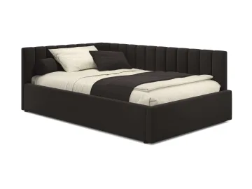 Мягкая кровать Milena 1200 шоколад с ортопедическим основанием