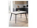 Aveiro 120(180)x80 белый мрамор / черный Керамический стол