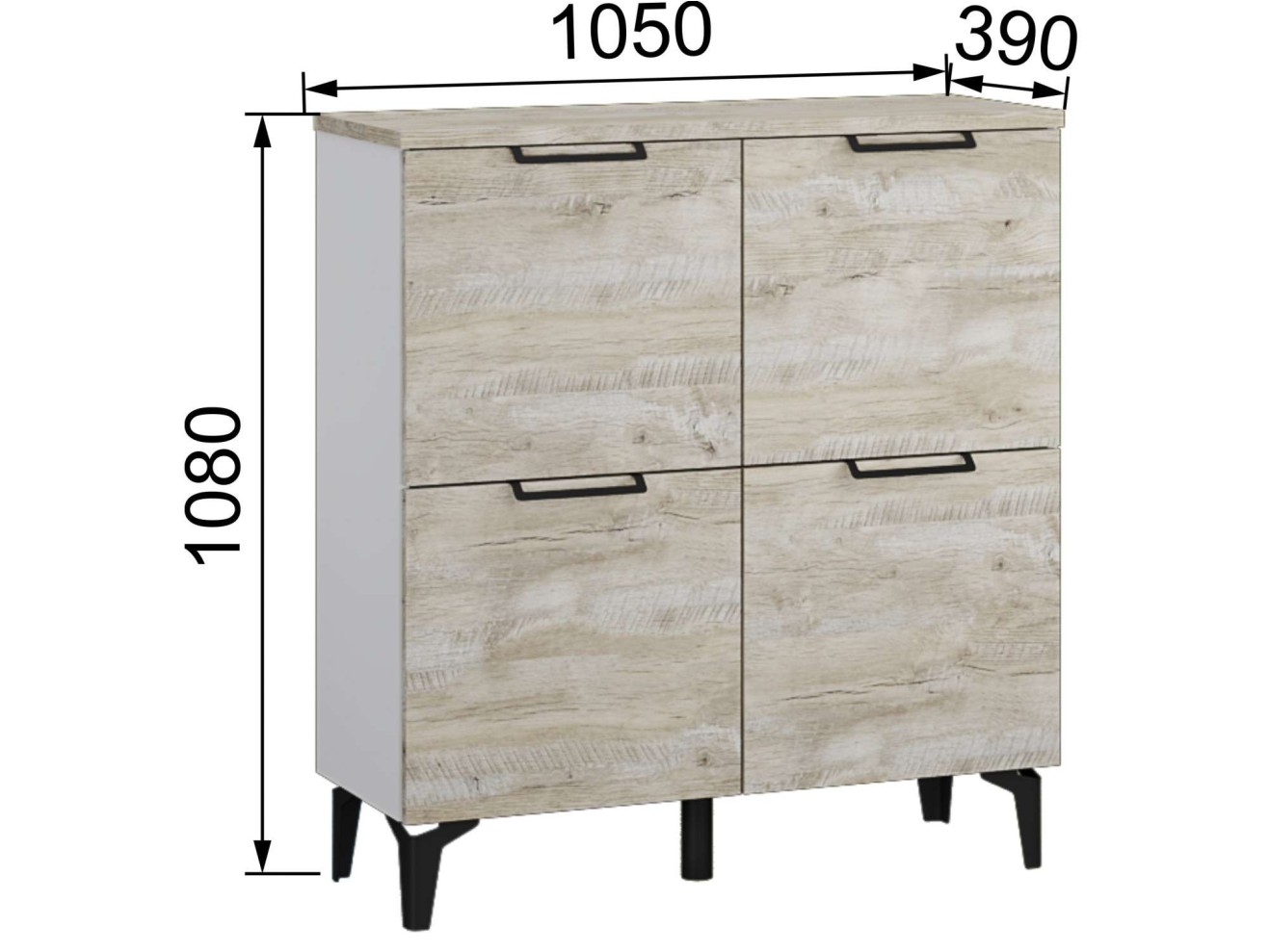 Чикаго Комод ЧК-30, Дуб юкон/Белый арт. 1358763