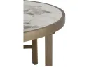 Стол журнальный STOOL GROUP Адриана 80*80 Светлая керамика, сталь шампан арт. 1568363