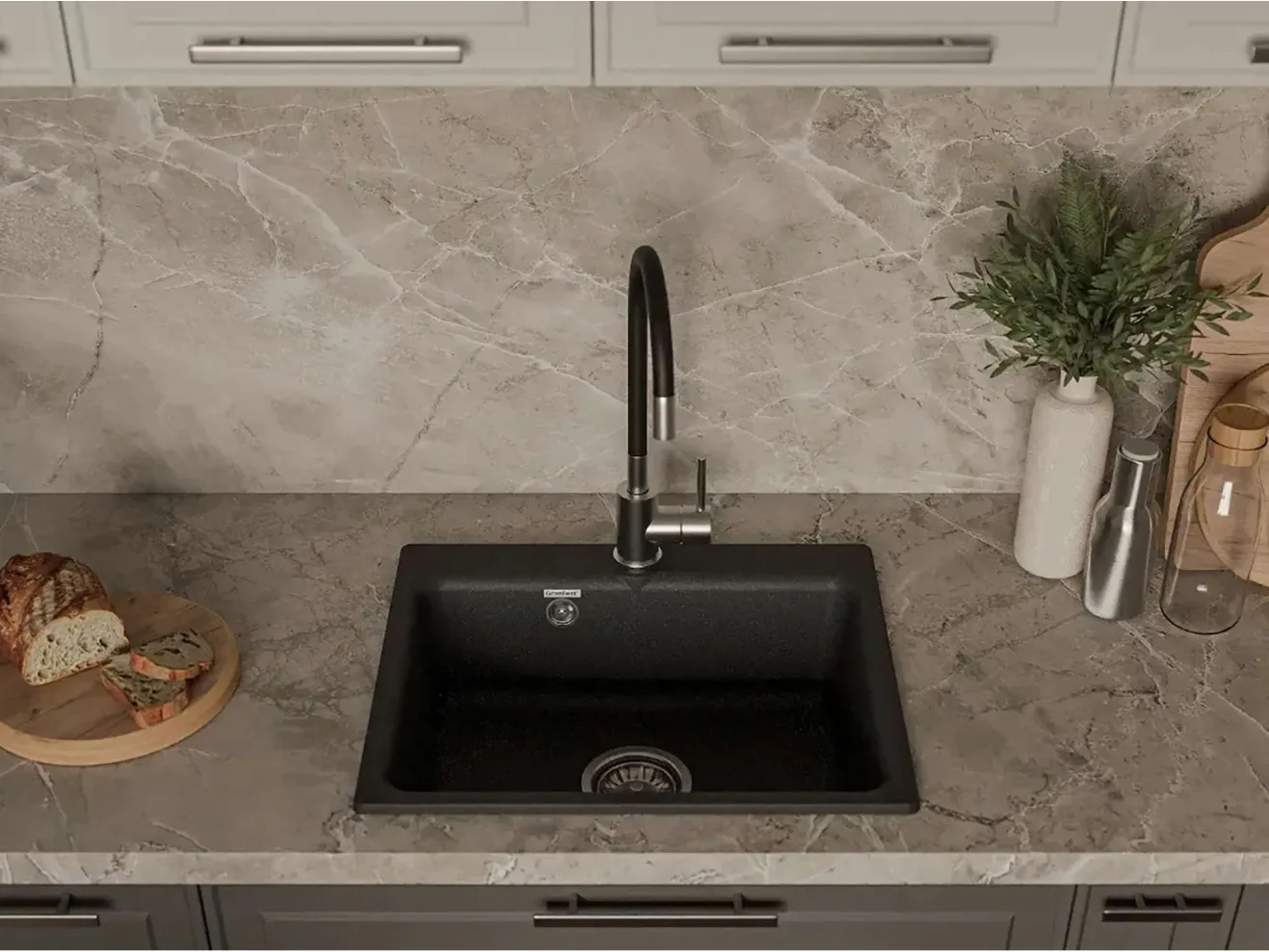 Мойка 520 GF-Smart 520 1-чаш 520*430 черный арт. 1265991