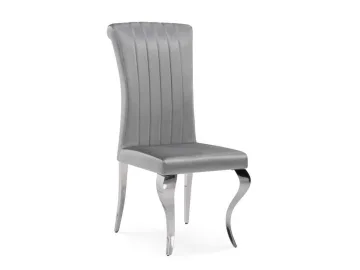 Lund dark grey / steel Стул на металлокаркасе