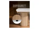 Люмен 140(180)х80 белый с прожилками gilt white / дуб американский Керамический стол арт. 1539757