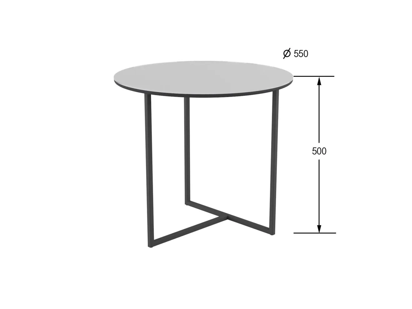 Стол журнальный Калифорния Альбано Glass белая Lacobel арт. 1038341