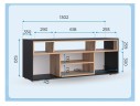 Чезаре c подсветкой черный / дуб вотан ТВ-тумба арт. 1560083