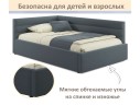 Мягкая кровать-тахта Aura 900 маренго с подъемным механизмом арт. 1246587