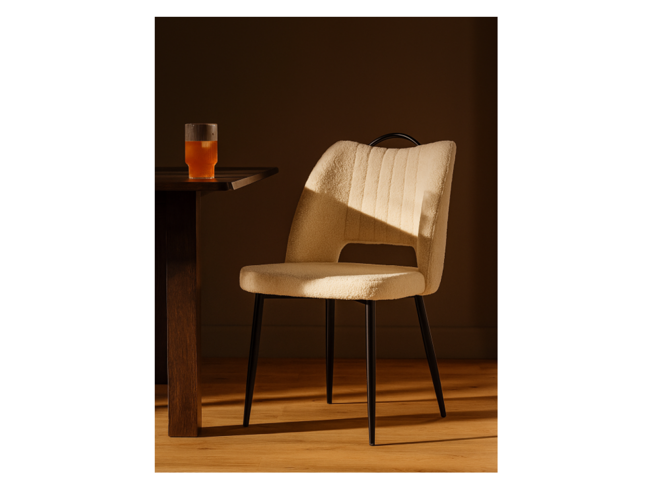 Barton beige / black Стул на металлокаркасе