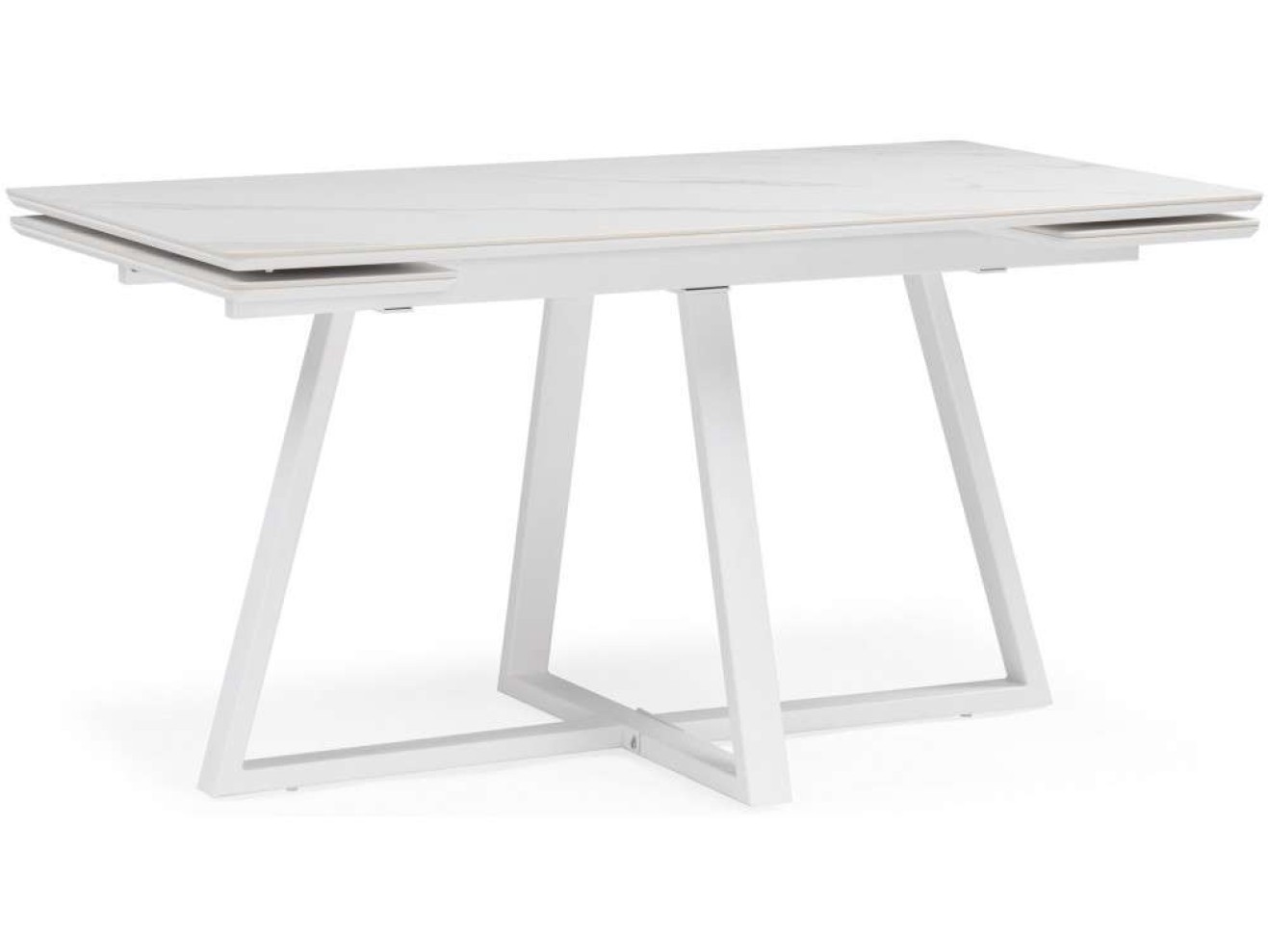Памелла 140 (200) х 80 белый мрамор alpin white / snow white / белый Керамический стол