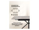 Старлайт 120(180)х80 carmen light grey / черный Керамический стол арт. 1348945