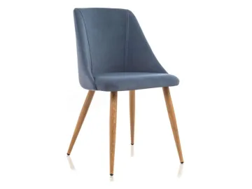 Morgan blue / wood Стул на металлокаркасе
