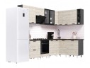 Кухня Рио NEW 2,8х1,6м (490) компоновка №1, Графит/Крафт белый арт. 1560133