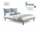 Мягкая кровать Fly 1600 серая с ортопедическим основанием