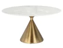 Jaklin 130x73 белый мрамор / сатинированное золото Керамический стол арт. 1535219