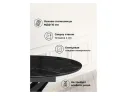 Рикла 120(160) черный мрамор / черный Стол стеклянный арт. 1563639
