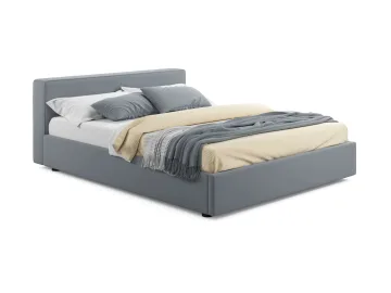 Мягкая кровать Skandi 1600 серая с подъемным механизмом