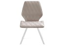 Стул DikLine 243 B03 BEIGE поворотный/ ножки белые