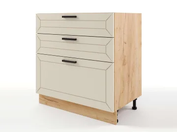 Шкаф напольный Альфа с 3-мя ящиками 800х820х476