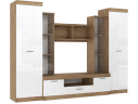 Гостиная Атлантида 6 (Дуб крафт/ Белый Глянец)
