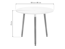 Lorini 80 white / wood Стол деревянный