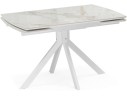 Катчел 120(180)x80 белая шагрень / белый Керамический стол