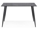 Smoke 120х80х75 clear gray / black Стол стеклянный