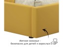 Односпальная кровать-тахта Bonna 900 с защитным бортиком желтая и подъемным механизмом арт. 1027171