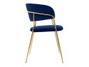 Kamelia 1 dark blue / gold Стул на металлокаркасе арт. 1019251