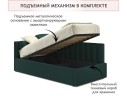 Мягкая кровать Milena 900 изумруд с подъемным механизмом и матрасом ГОСТ