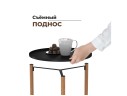 Столик журнальный Sheffilton SHT-CT62 черный муар/светлый орех
