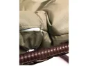 Подвесное кресло ДЛЯ ДВОИХ с ротангом коричневое, бежевая подушка арт. 1247347