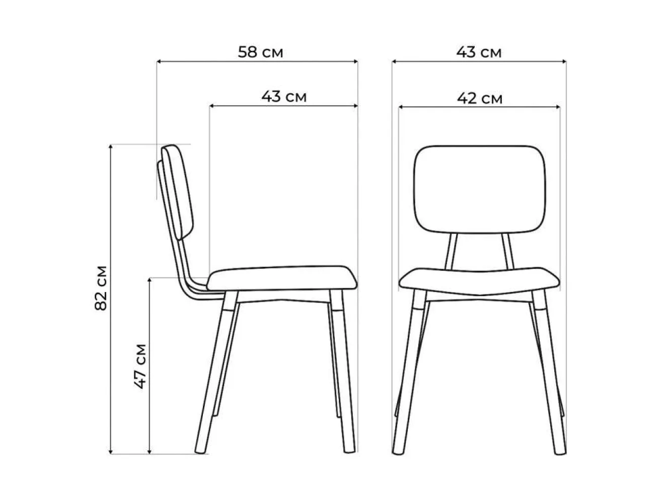 Klint gray / wood Стул деревянный арт. 851493