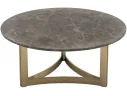 Стол журнальный STOOL GROUP Кассия 90*90 Темная керамика, сталь шампань арт. 1568369
