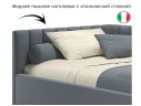 Мягкая кровать Milena 1200 серая с подъемным механизмом