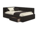 Мягкая кровать-тахта Milena 1200 шоколад с ящиками
