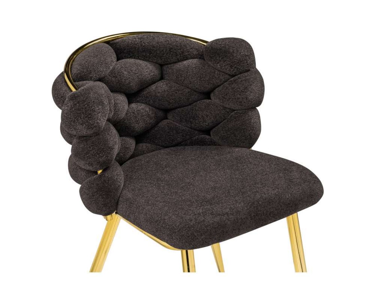 на металлокаркасе Rendi gold /  gray Стул на металлокаркасе