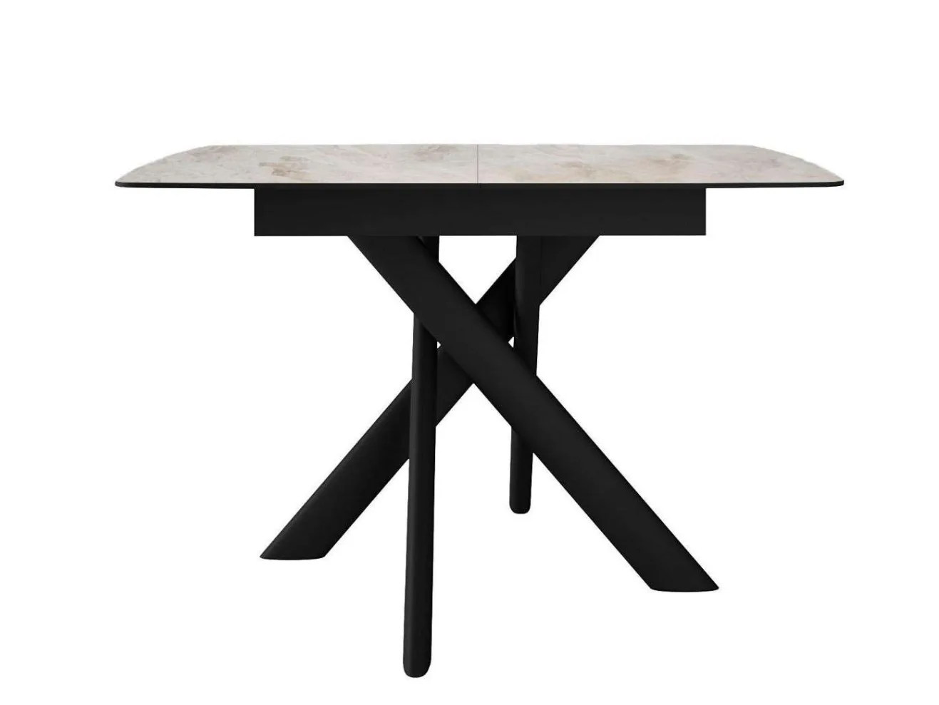 Стол DikLine DKB110, Керамика Italian Grey (глянец серый)/подстолье черное/опоры черные арт. 1533107