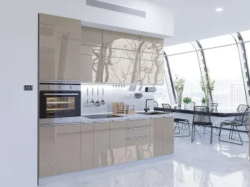 Кухонный гарнитур Фьюжн-03, МДФ, 260 см, Галлант