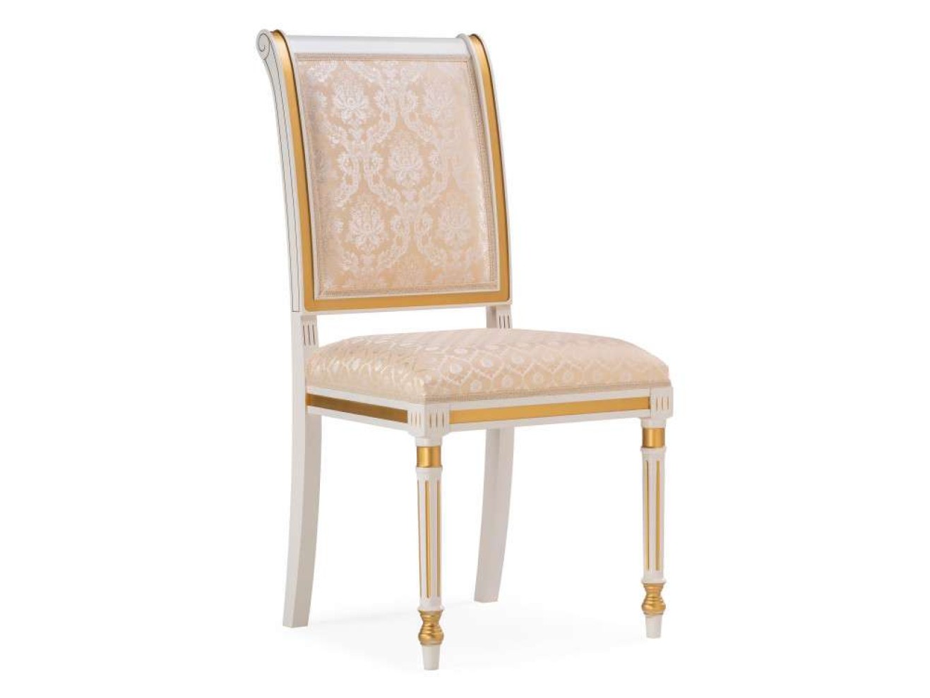 Рембрандт молочный / золото патина Стул деревянный