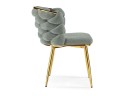 на металлокаркасе Rendi light gray / gold Стул на металлокаркасе