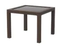 Стол пластиковый RATTAN 95x95см квадратный со стеклом (коричневый) арт. 1596509