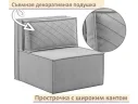Мягкое дизайнерское кресло-кровать Слайд/Slide серый арт. 1560007