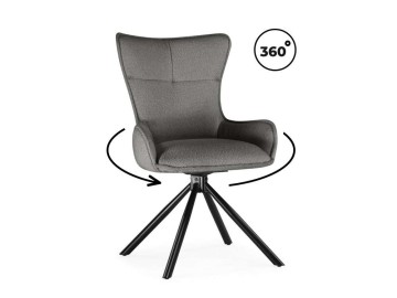 Chicago light gray / black Стул на металлокаркасе