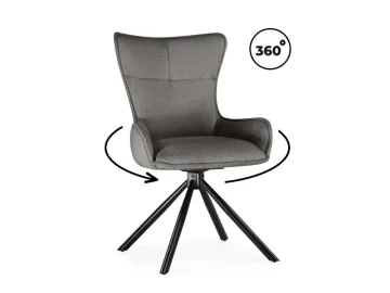 Chicago light gray / black Стул на металлокаркасе