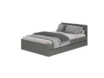 Кровать с настилом ЛДСП и ящиками Симпл КР-07 120х200, Графит