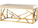 Банкетка-скамейка Stool Group АРТ ДЕКО Вельвет бежевый/Сталь золото  Meb арт. 1599013